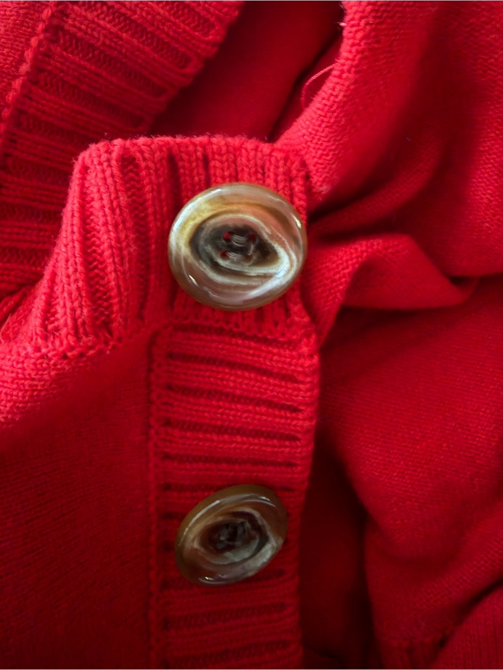 Comme des Garcons Tao VTG Wool Ruffle Cropped Cardigan, red, M, GUC - Picture 10 of 16